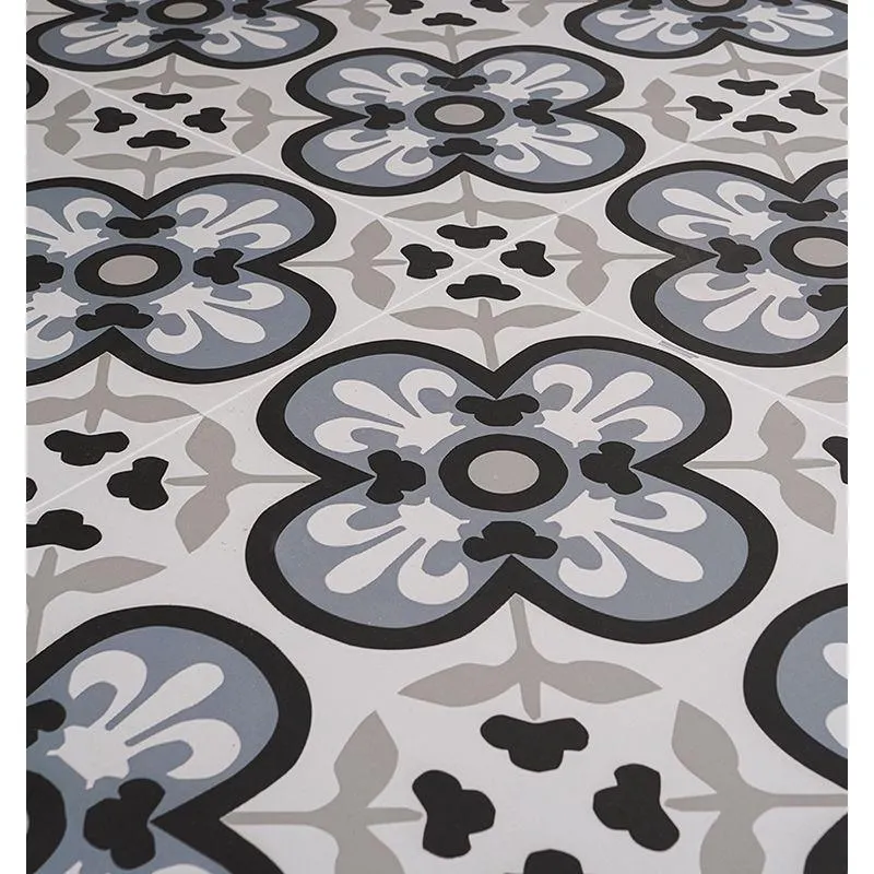 Porcelanato Para Piso Y Pared Estilo Hidráulico Allegra Flora 60x60 Gris