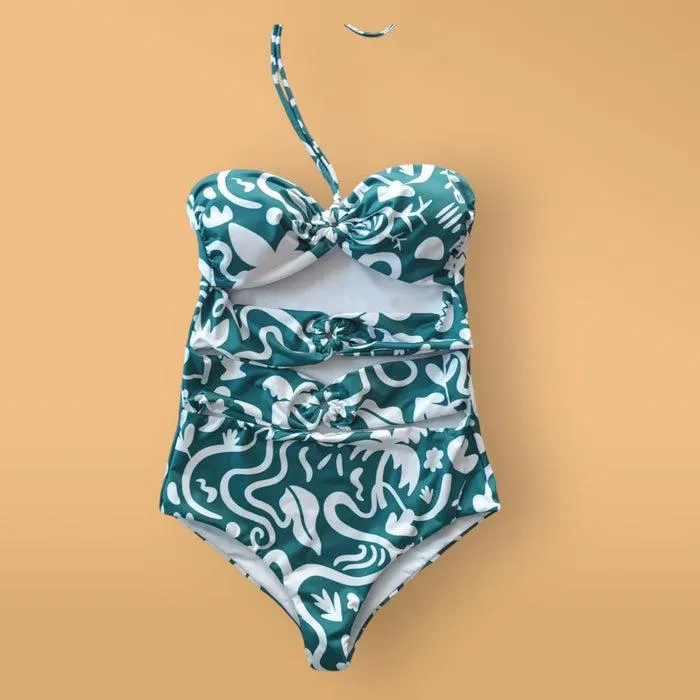 Vestido de baño entero strapless 8127 0704