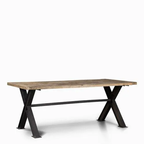 Comedor patas negras 200X100X78