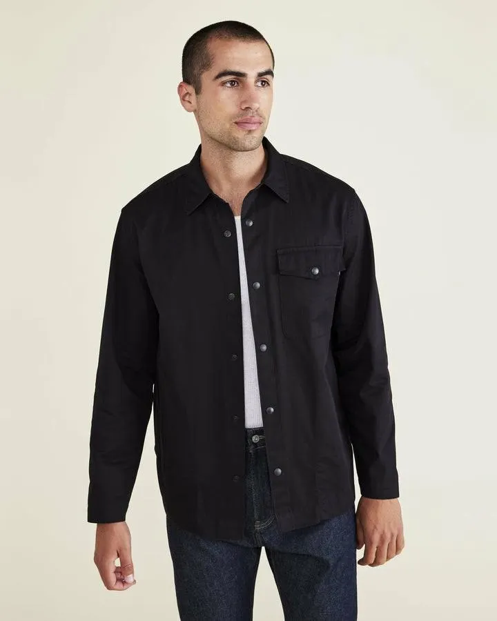 Camisas Dockers Go Shirt Jacket,Regular Fit Hombre Negras | VEZQA2589