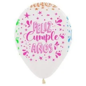 GLOBO CRISTAL CUMPLEAÑOS SPLASH NEON SEMPERTEX