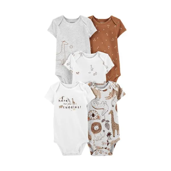 Set 5 Bodies Multicolor Estampados Unisex - Carter's