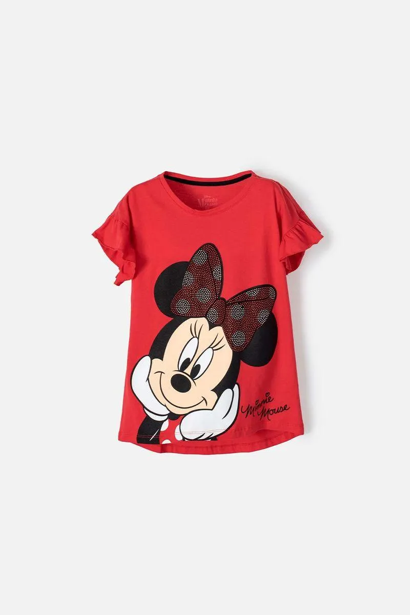 Camiseta de Minnie rojo para Niña