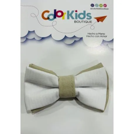 CORBATIN NIÑO BEIGE COMBINADO