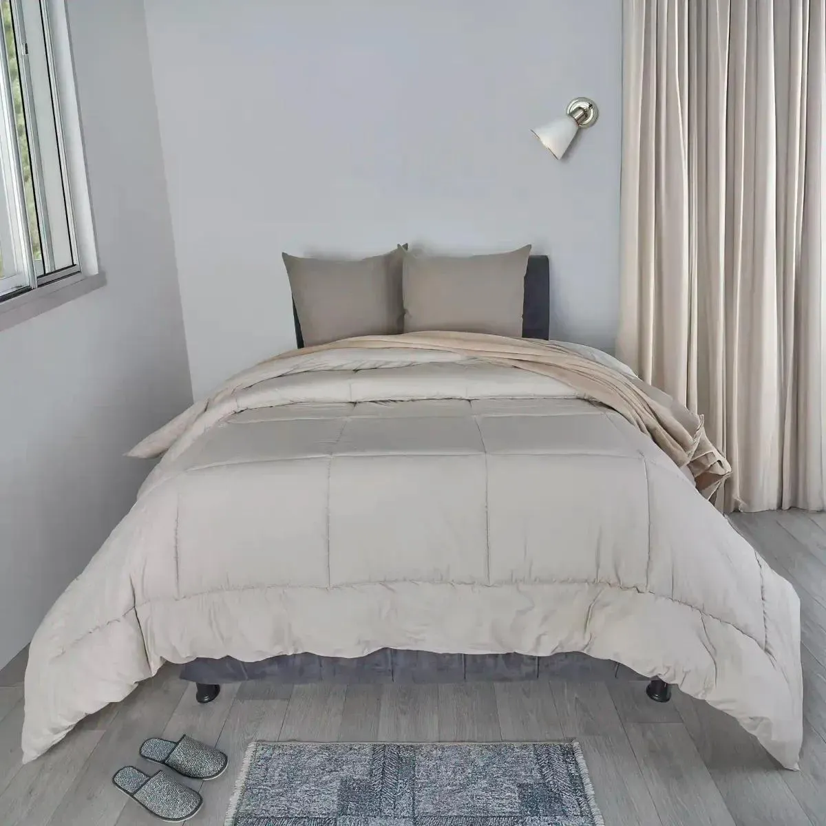 Plumón tela 144 hilos natural