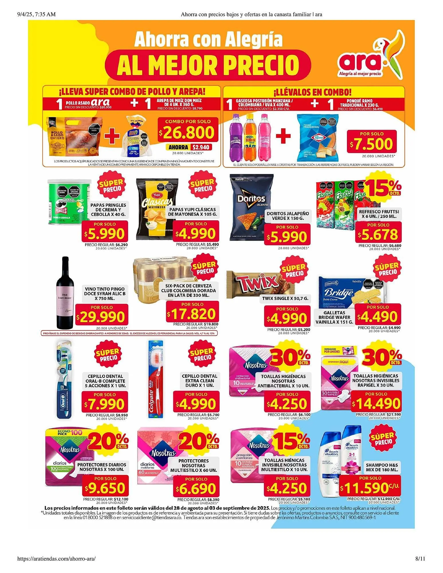 Catalogo de Catálogo Ara 4 de septiembre al 5 de septiembre 2025 - Pag 8