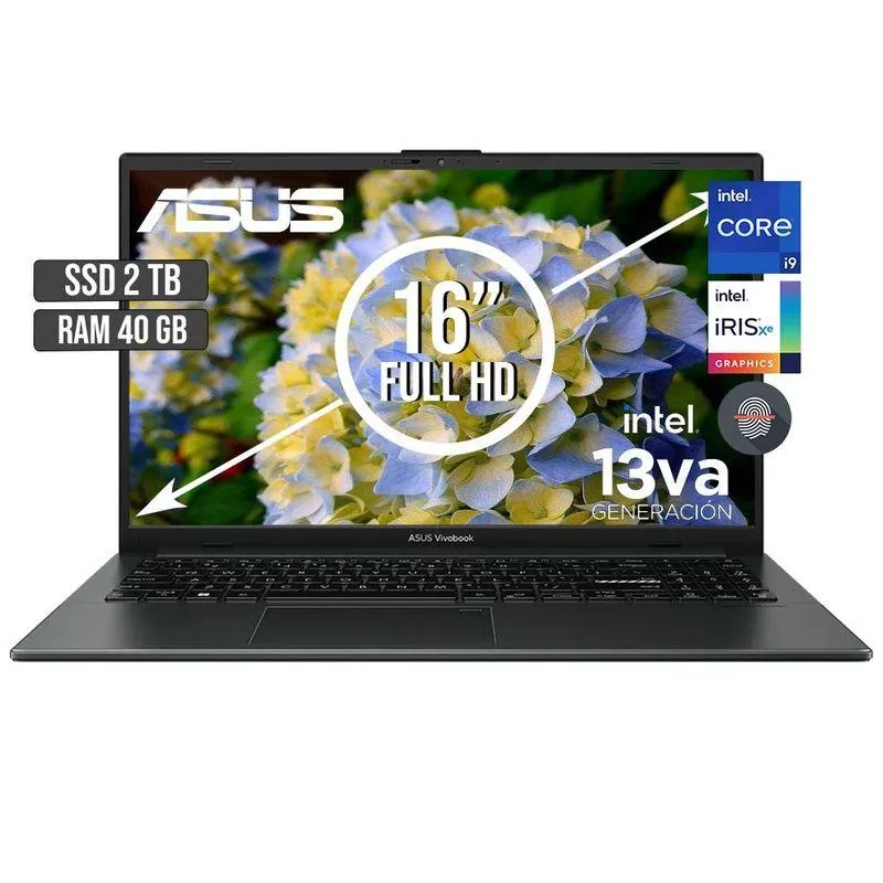 PORTATIL ASUS INTEL CORE I9-13900H SSD 2TB RAM 40GB LED 16 FULL HD