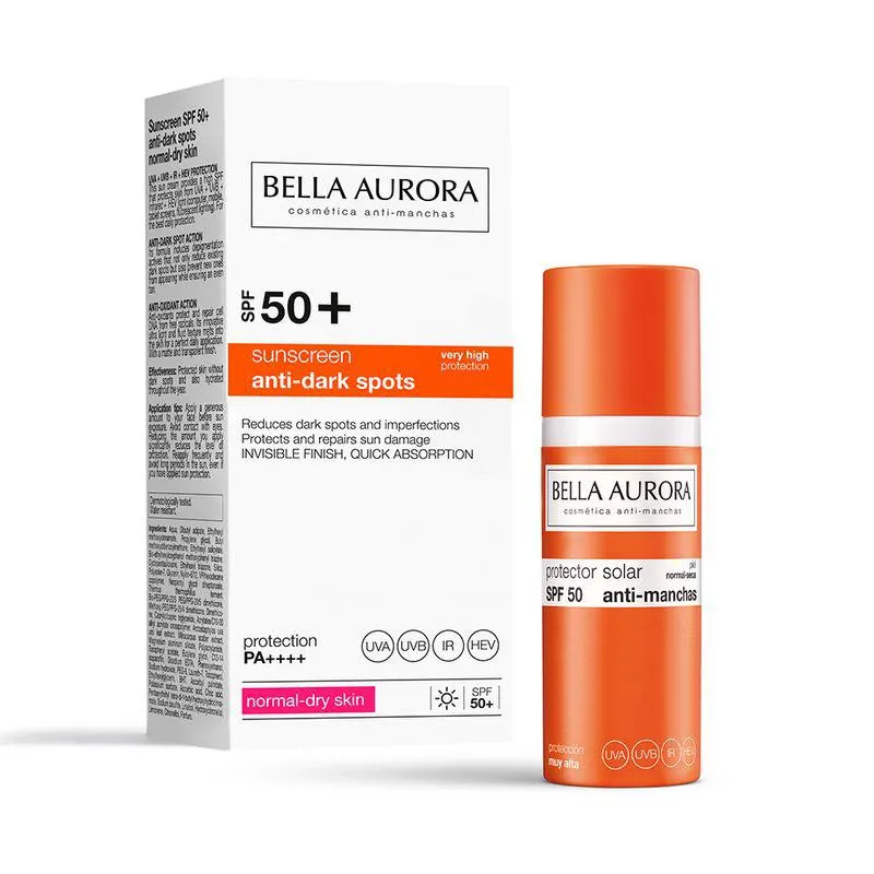 Protector Solar Anti-Manchas SPF50 Piel Normal a Seca - Bella Aurora
