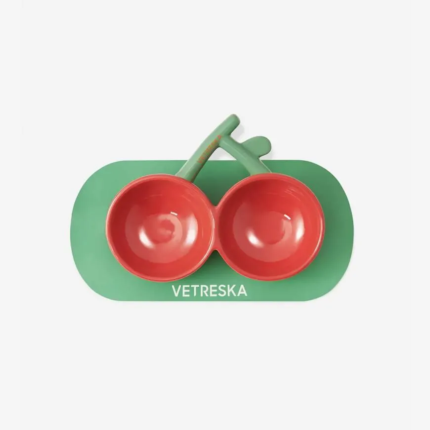 Tazón Cereza Doble Rojo