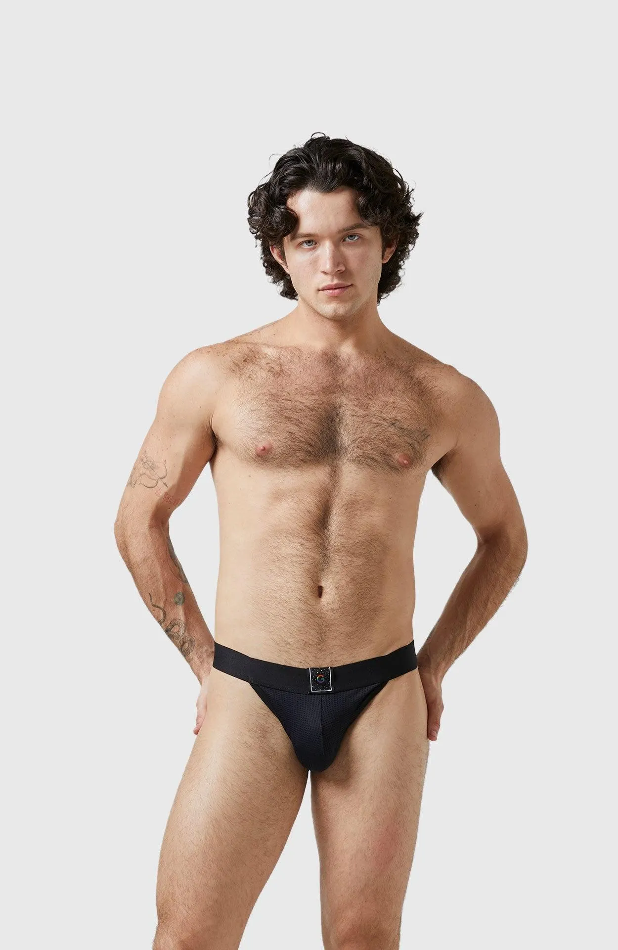 Tanga unicolor de malla (GG13B1)