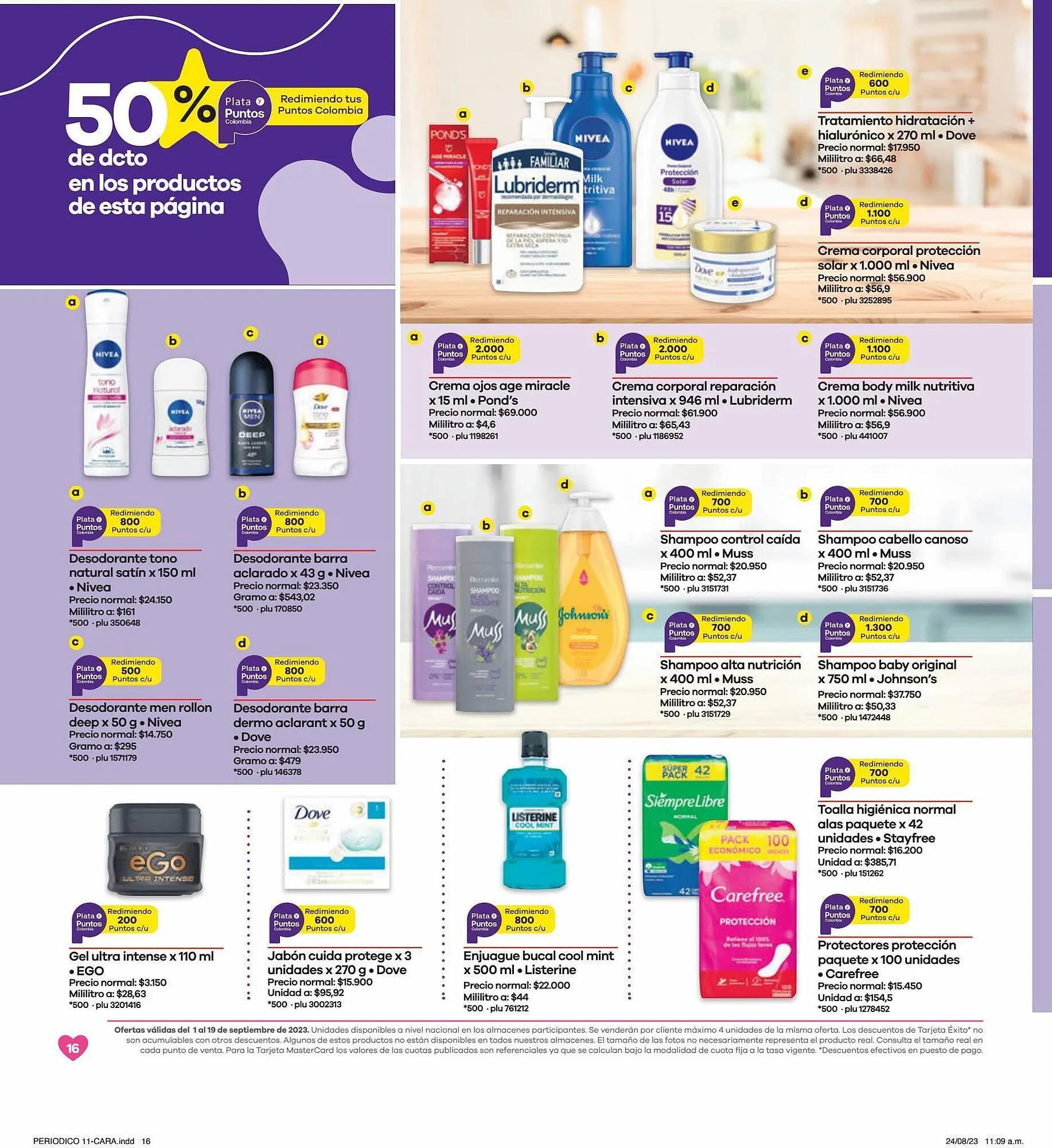 Catalogo de Catálogo Éxito 1 de septiembre al 19 de septiembre 2023 - Pag 16