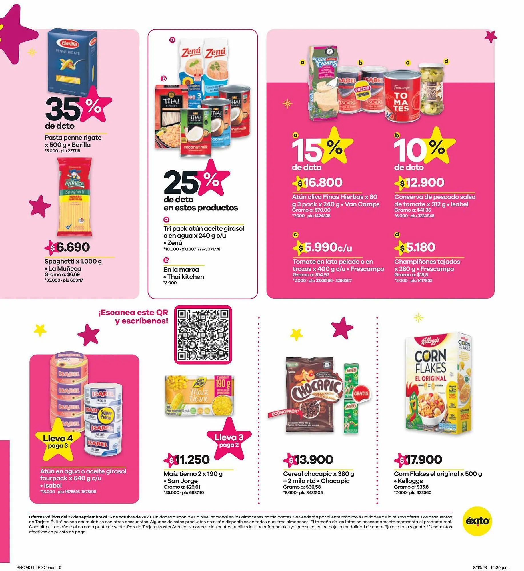 Catalogo de Catálogo Éxito 22 de septiembre al 16 de octubre 2023 - Pag 9