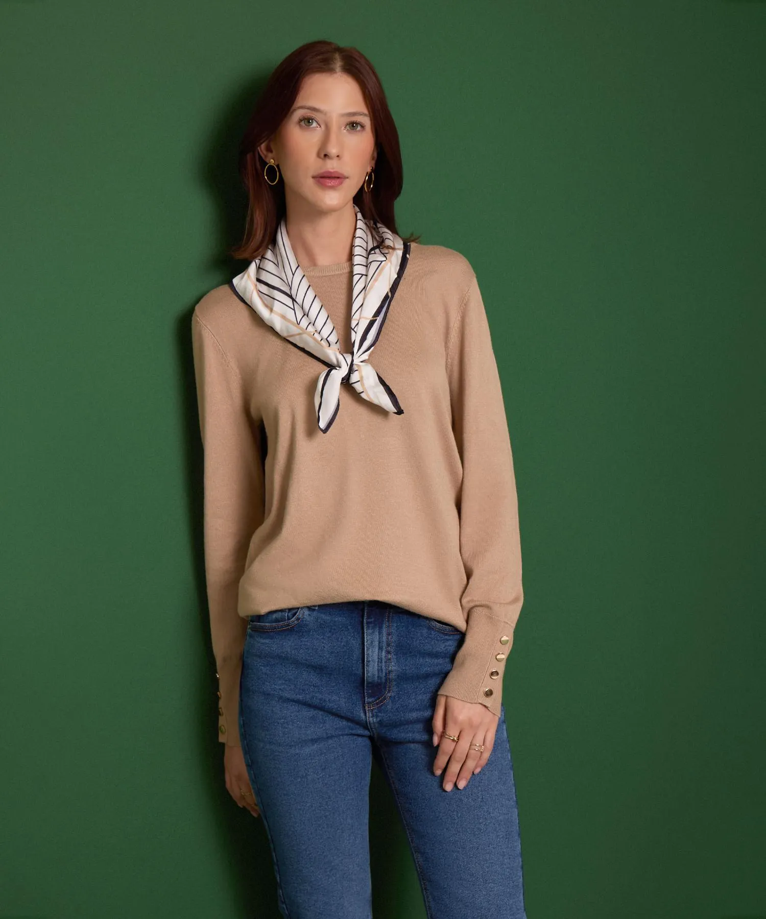 Saco Manga Larga Con Botones