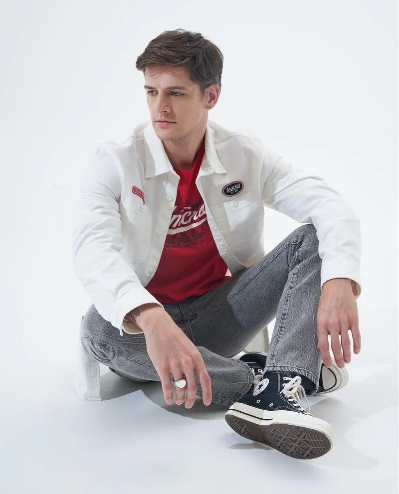 Camisa tipo chaqueta para hombre