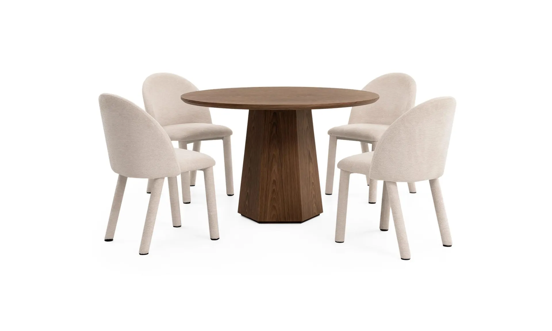 Mesa Comedor Milano + 4 Sillas Lotto