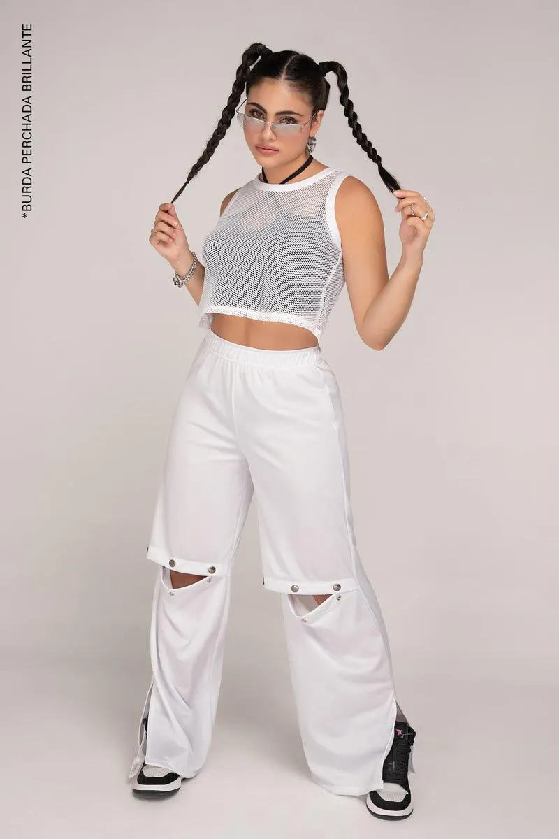 PANTALON BOTA AMPLIA Blanco