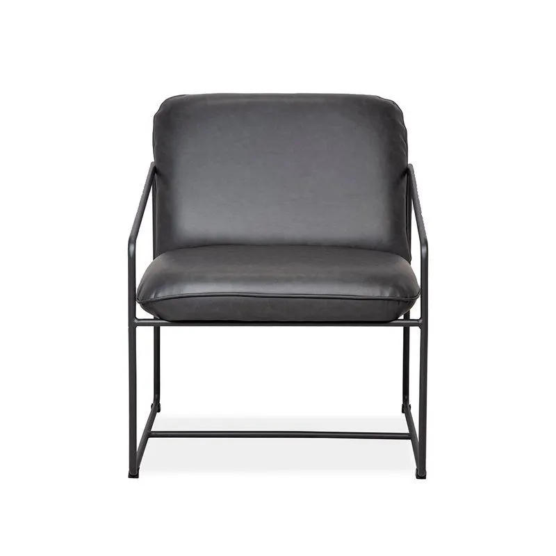 Poltrona Sheba Pu Negro Base Negra