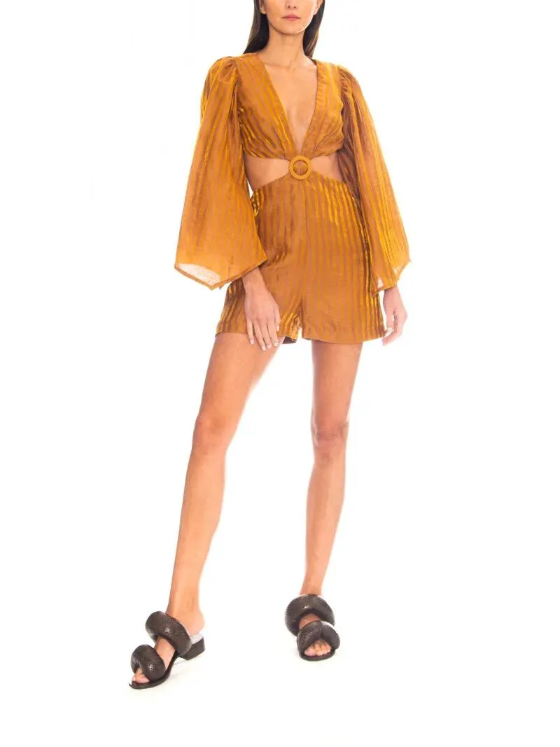 MANU ROMPER COPPER STRIPES