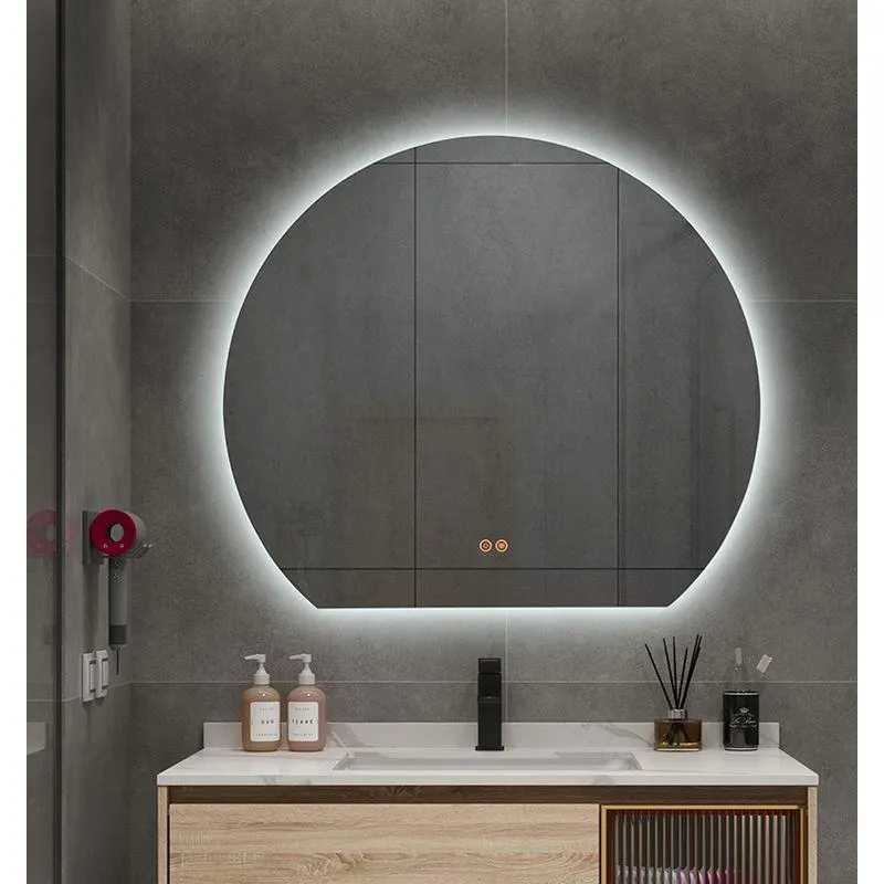 Espejo 80cm Riu Led Redondo Plata