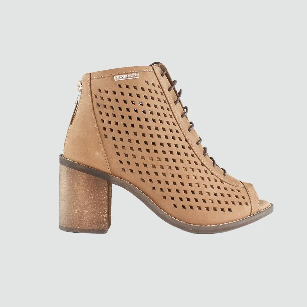 BOTINES PARA MUJER DAVEIVA CUERO TAUPE