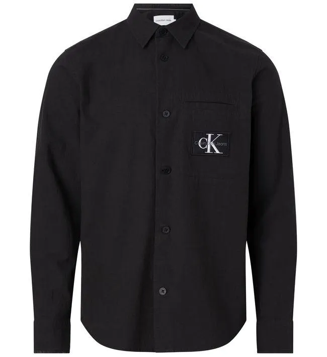 Camisa Negra Manga Larga Para Hombre