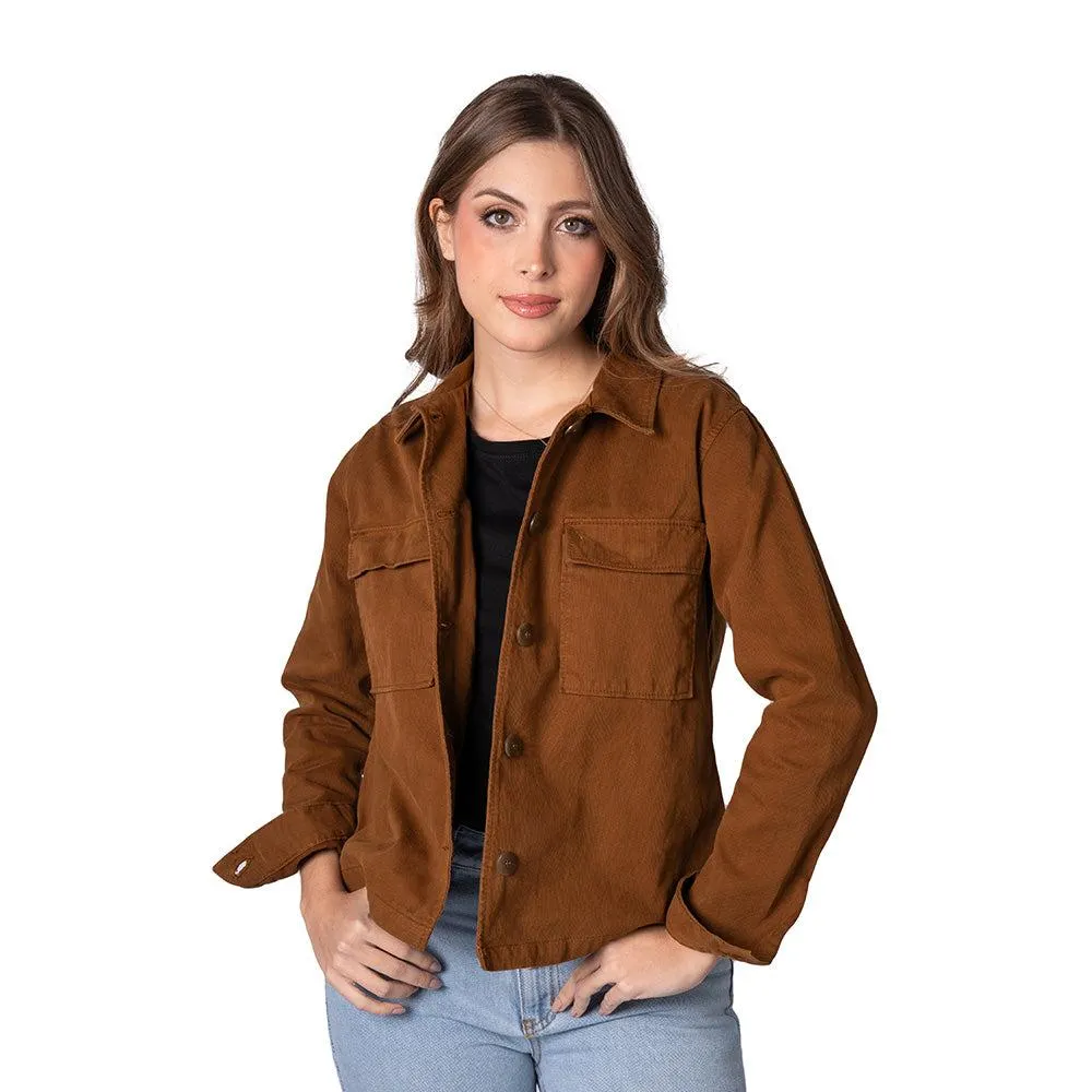 Chaqueta Drill para Mujer Lec Lee - Tabaco