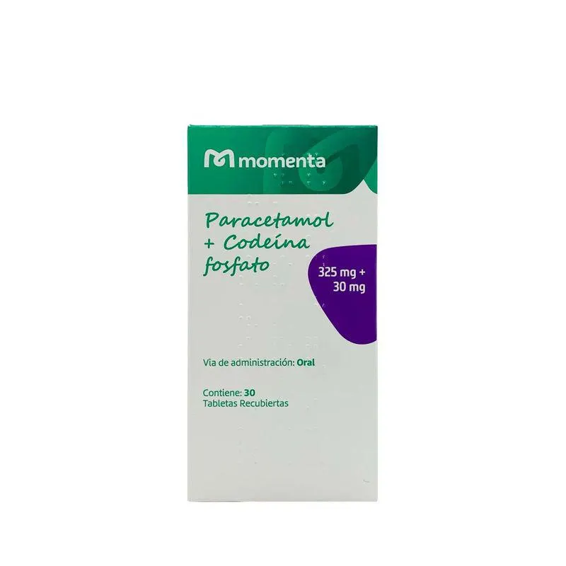 Paracetamol + Codeina 325/30 Mg Caja X 30 Tabl (momenta)