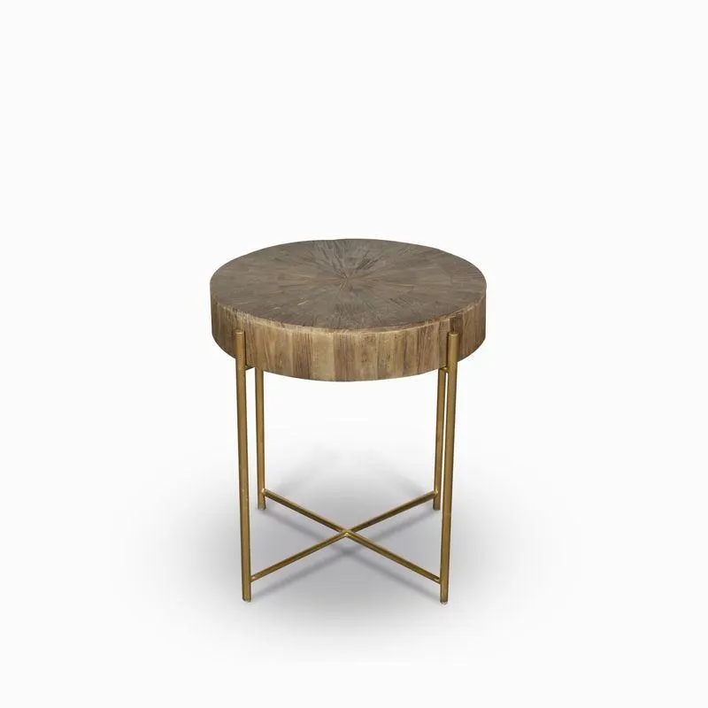 Mesa redonda pata x dorada 53x50cm