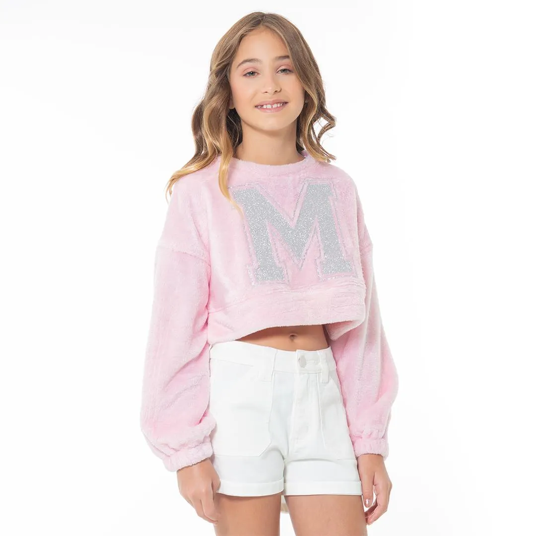 PINK VARSITY HOODIE FOR GIRLS