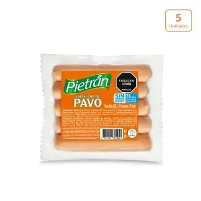 Salchicha de Pavo Pietrán x 225g x 5 unds