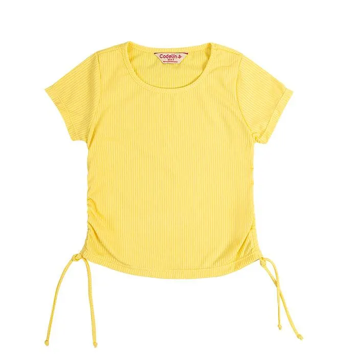Camiseta Nicol amarilla manga corta para niña