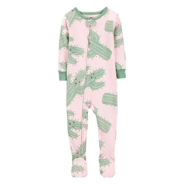 Pijama Enteriza Rosa con Cactus Niñas - Carter's