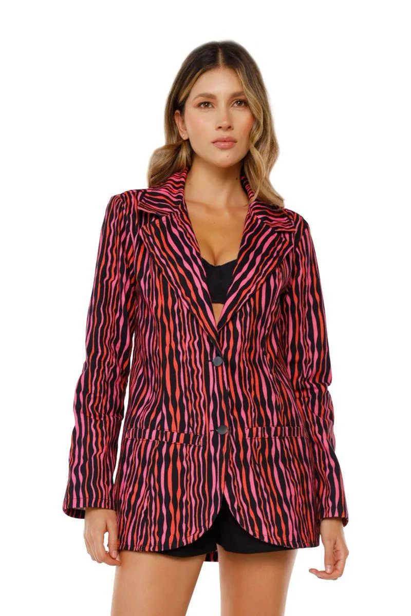 Blazer Zebra Fucsia para mujer Debby
