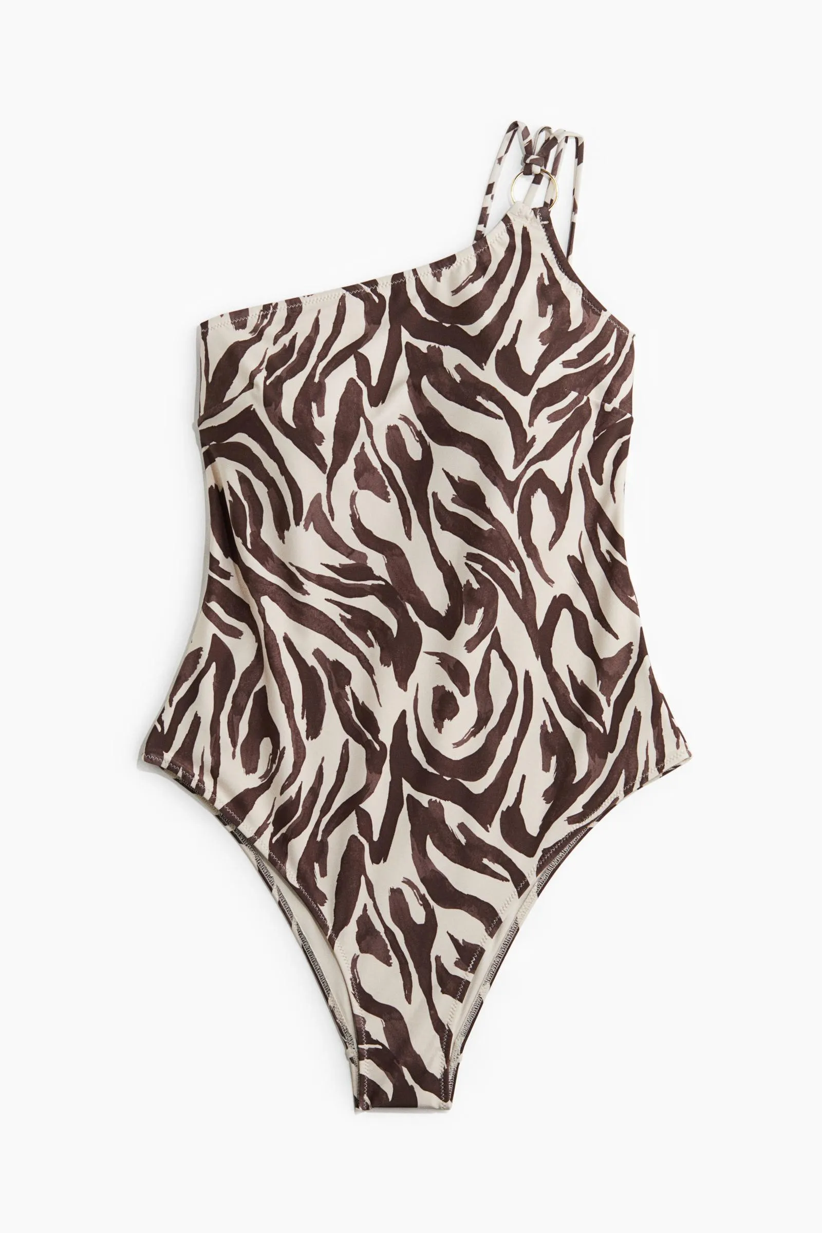 Vestido de baño de un hombro High leg