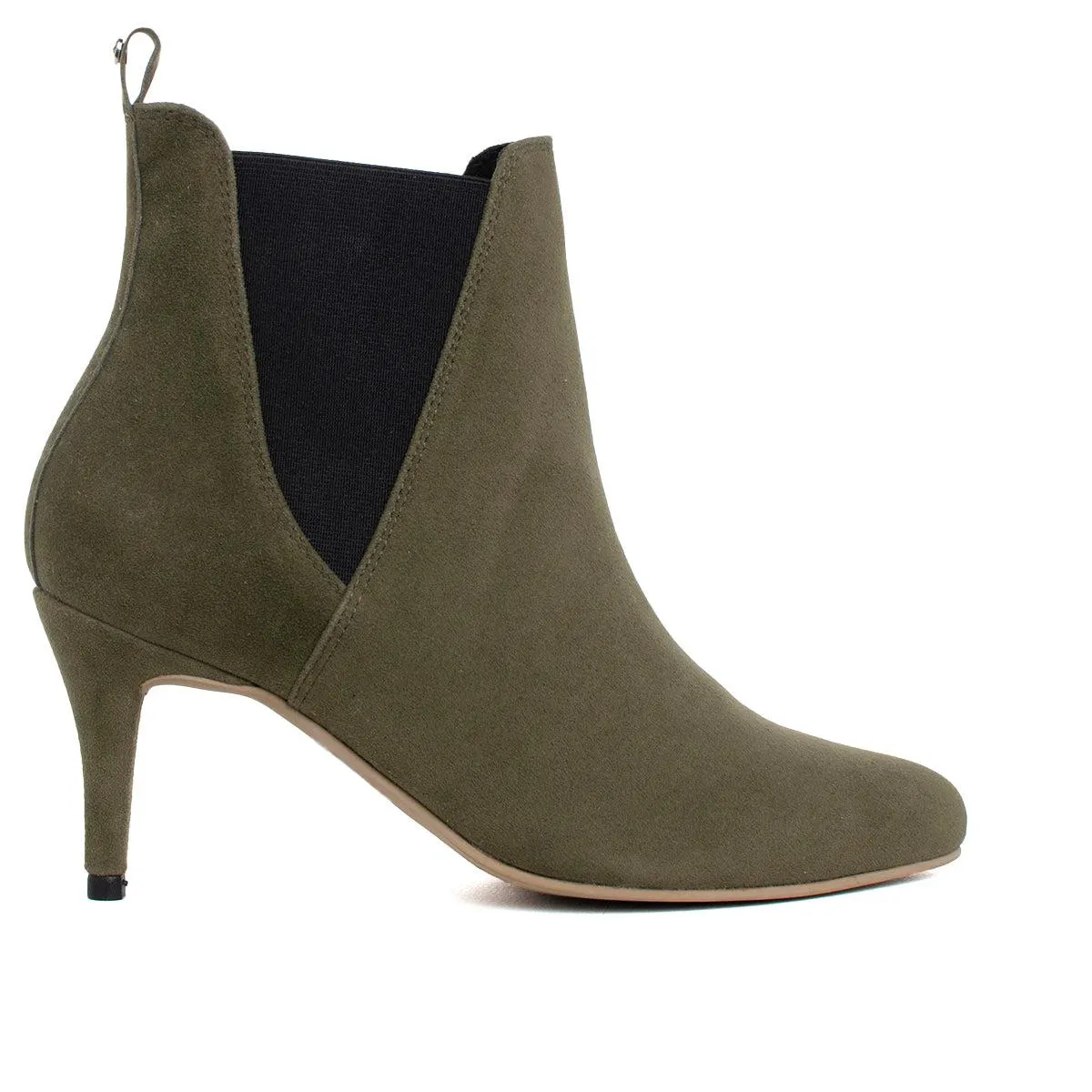 Botin tacon puntilla color verde, para dama