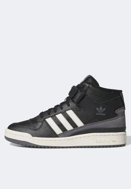 Tenis Lifestyle Negro-Blanco-Gris adidas Originals Forum Mid