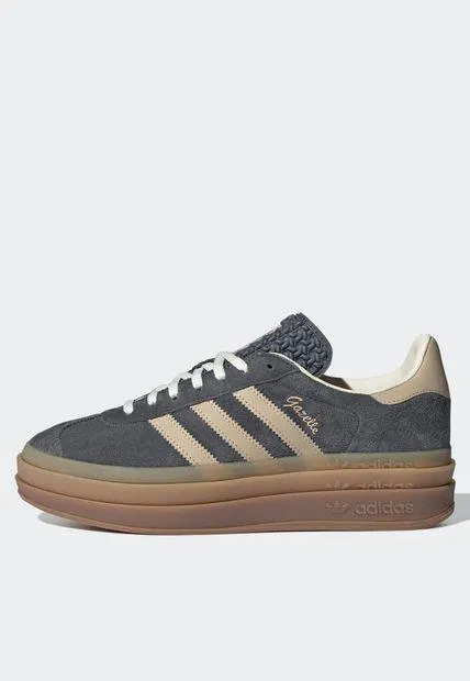 Tenis Lifestyle Gris-Beige-Crema adidas Originals Gazelle Bold
