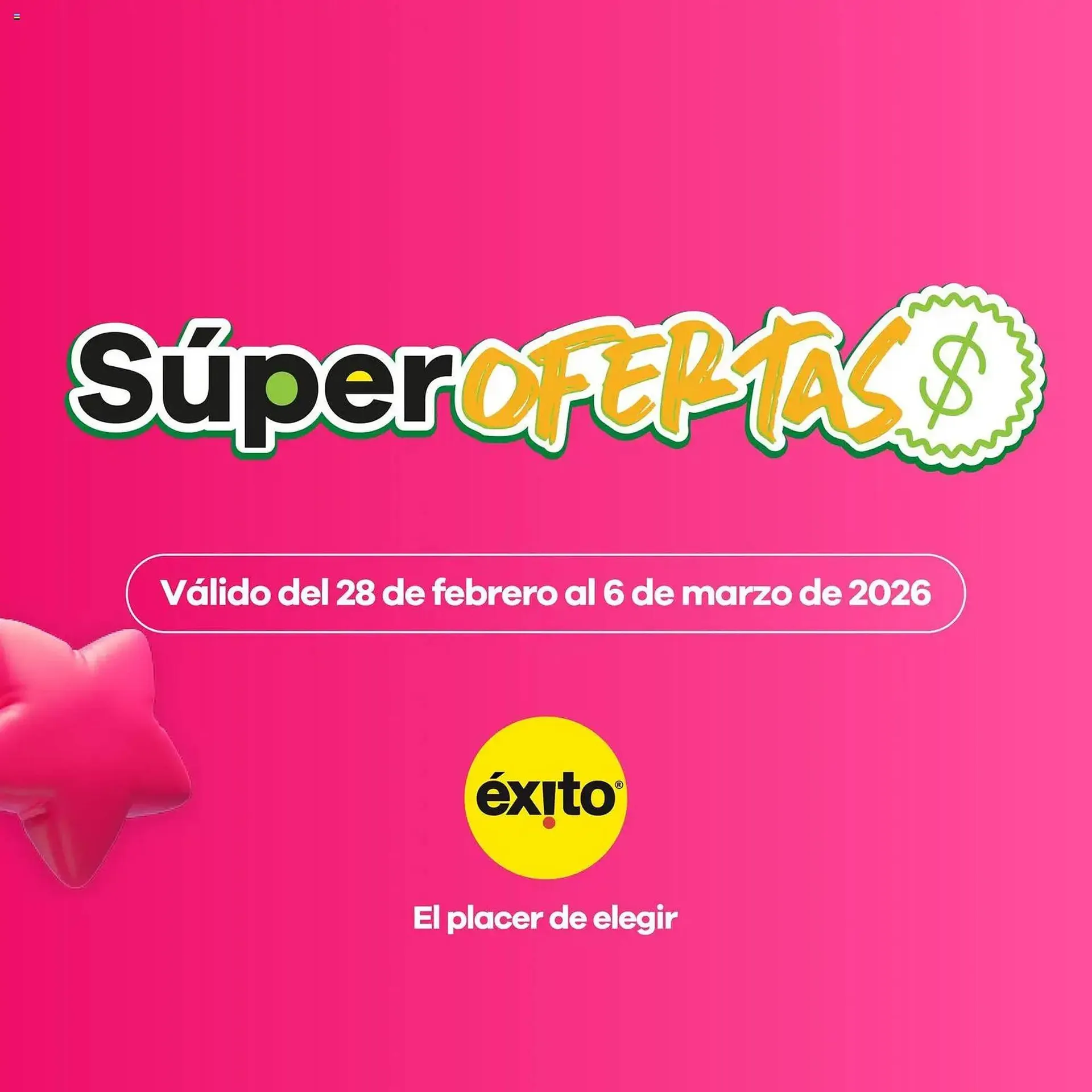 Catalogo de Catálogo Éxito 28 de febrero al 7 de marzo 2026 - Pag 1