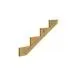 Zancas UFP Para Escalera De Madera Tratada Cuatro Escalones Amarillo