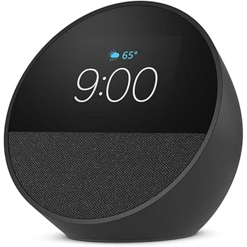 Amazon Echo Spot Bocina Despertador Inteligente 2024 Alexa Color Negro