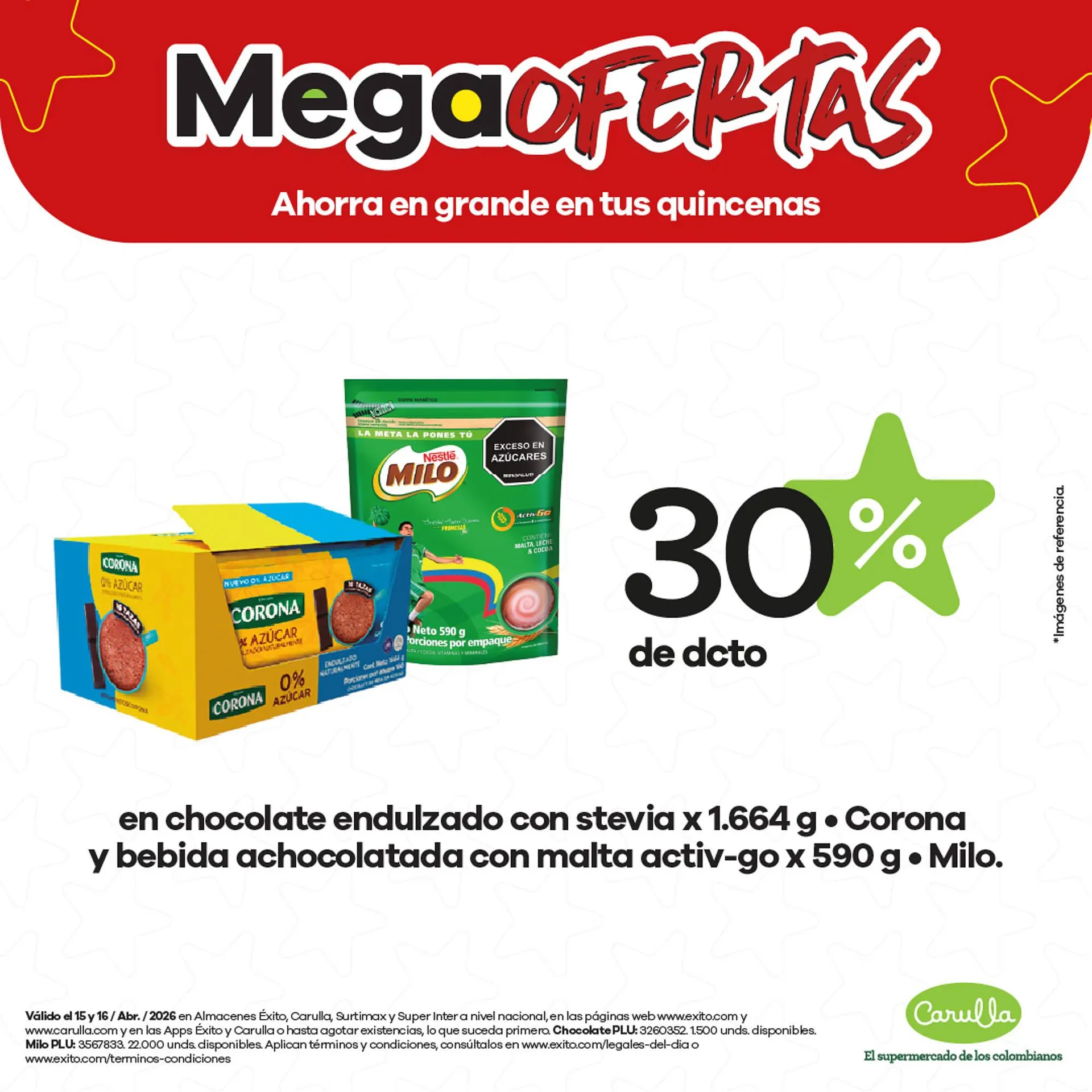 Catalogo de Catálogo Carulla 15 de abril al 16 de abril 2026 - Pag 1