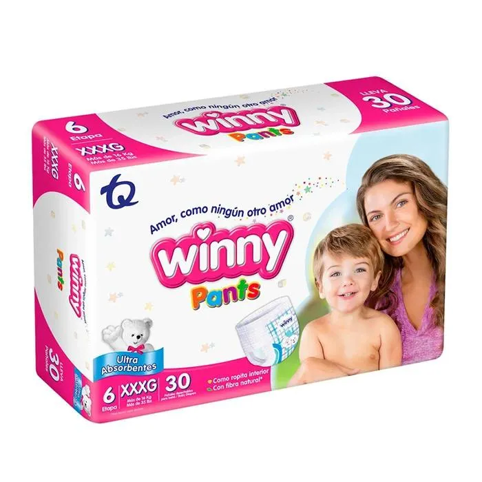 Panales Winny Pants Etapa 6 Empaque Con 30 Unds