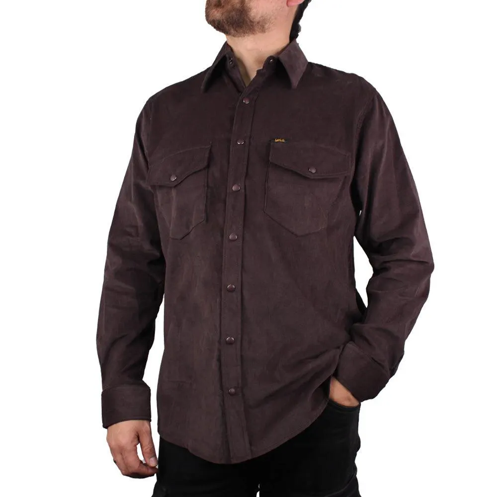 CAMISA EN PANA PARA HOMBRE LEC LEE - CAFE