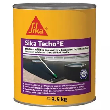 Sika Techo E Impermeabilizante Para Cubierta Y Terraza 3.5kg