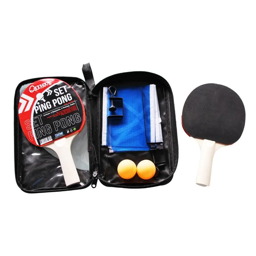 Set De Ping Pong Con Estuche QMAX ADYP01