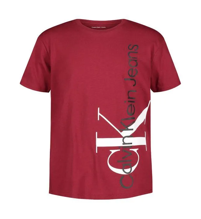 Camiseta Rojo Para Niño Con Logo Vertical