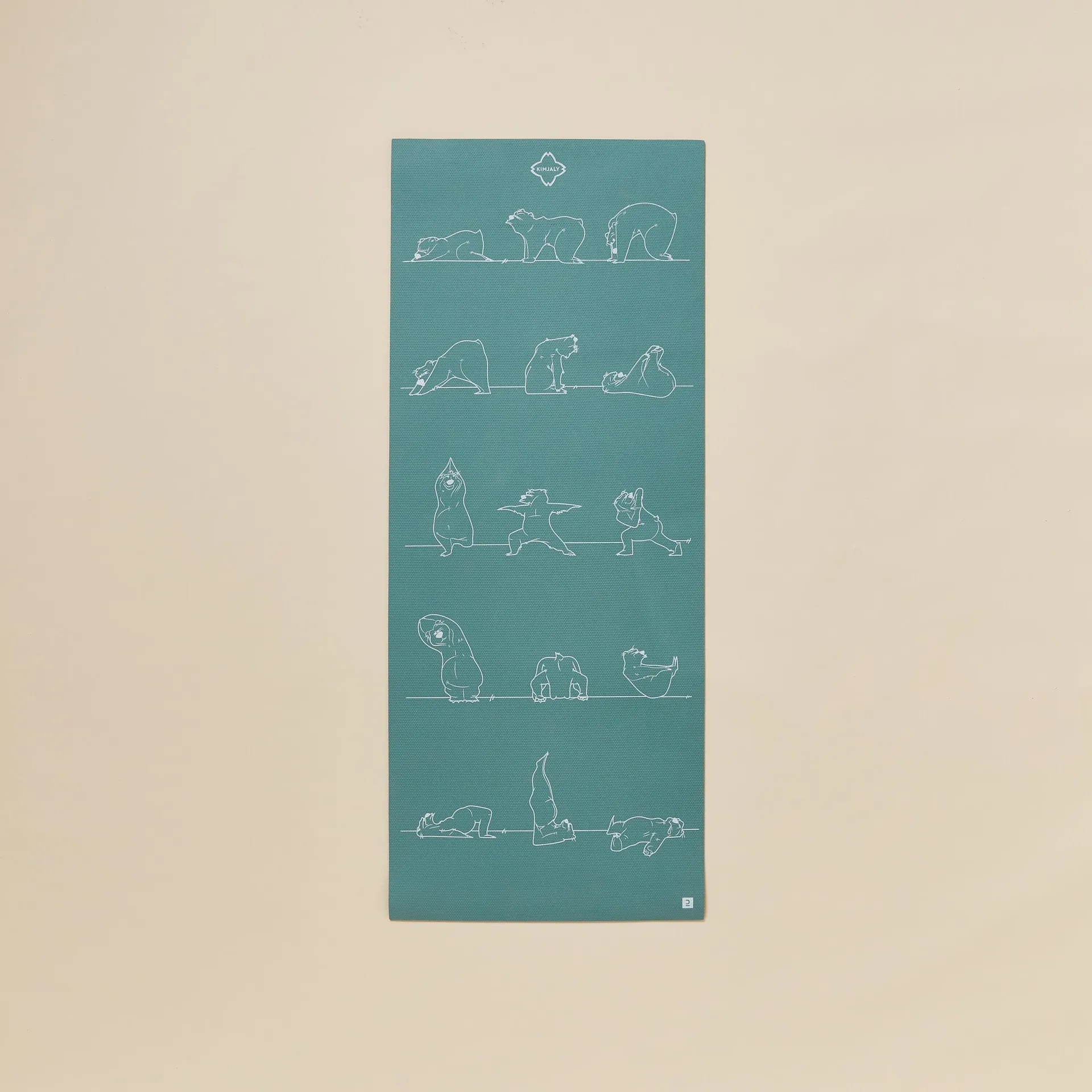 Mat de yoga para iniciación de 5mm para Niños Kimjaly verde