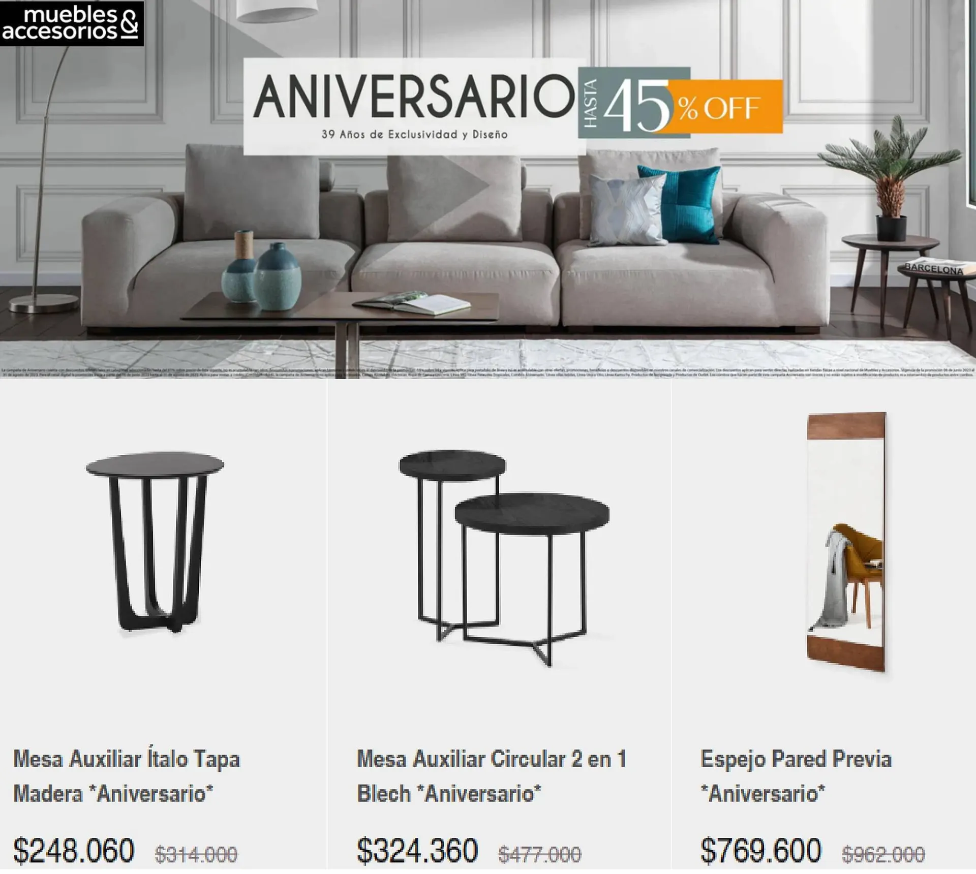 Catalogo de Catálogo Muebles & Accesorios 10 de julio al 31 de agosto 2023 - Pag 3