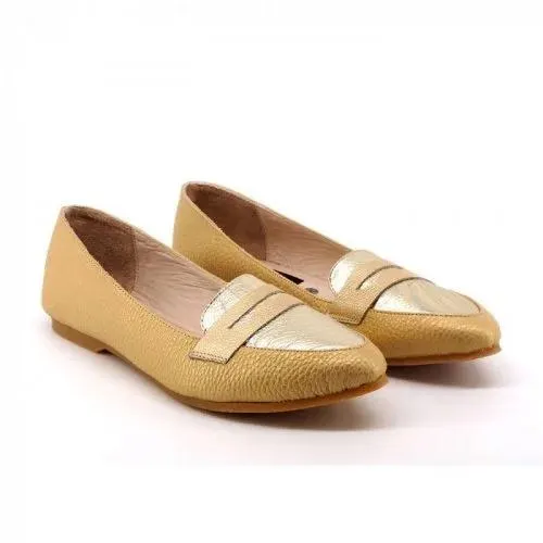 Penny Loafer Flats Oro