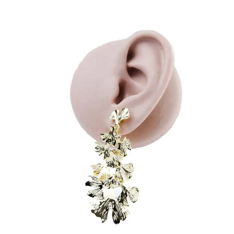 ARETE DOR 18K FLOR LARGO